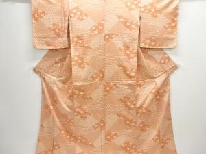 裂取りに花古典柄小紋着物